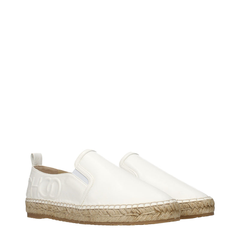 Espadrilles en cuir blanc Jimmy Choo