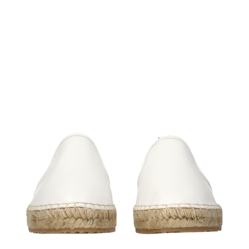 Espadrilles en cuir blanc Jimmy Choo