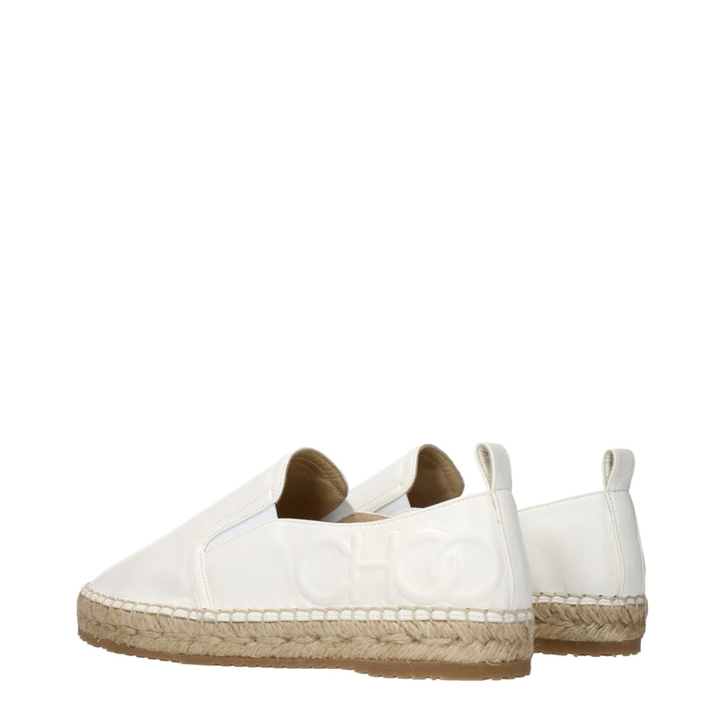 Espadrilles en cuir blanc Jimmy Choo