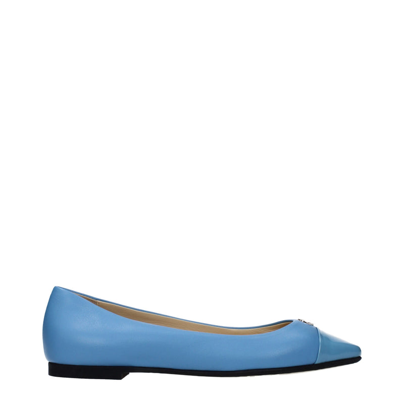 Jimmy Choo Light Blue Leather Ballet Flats for Women