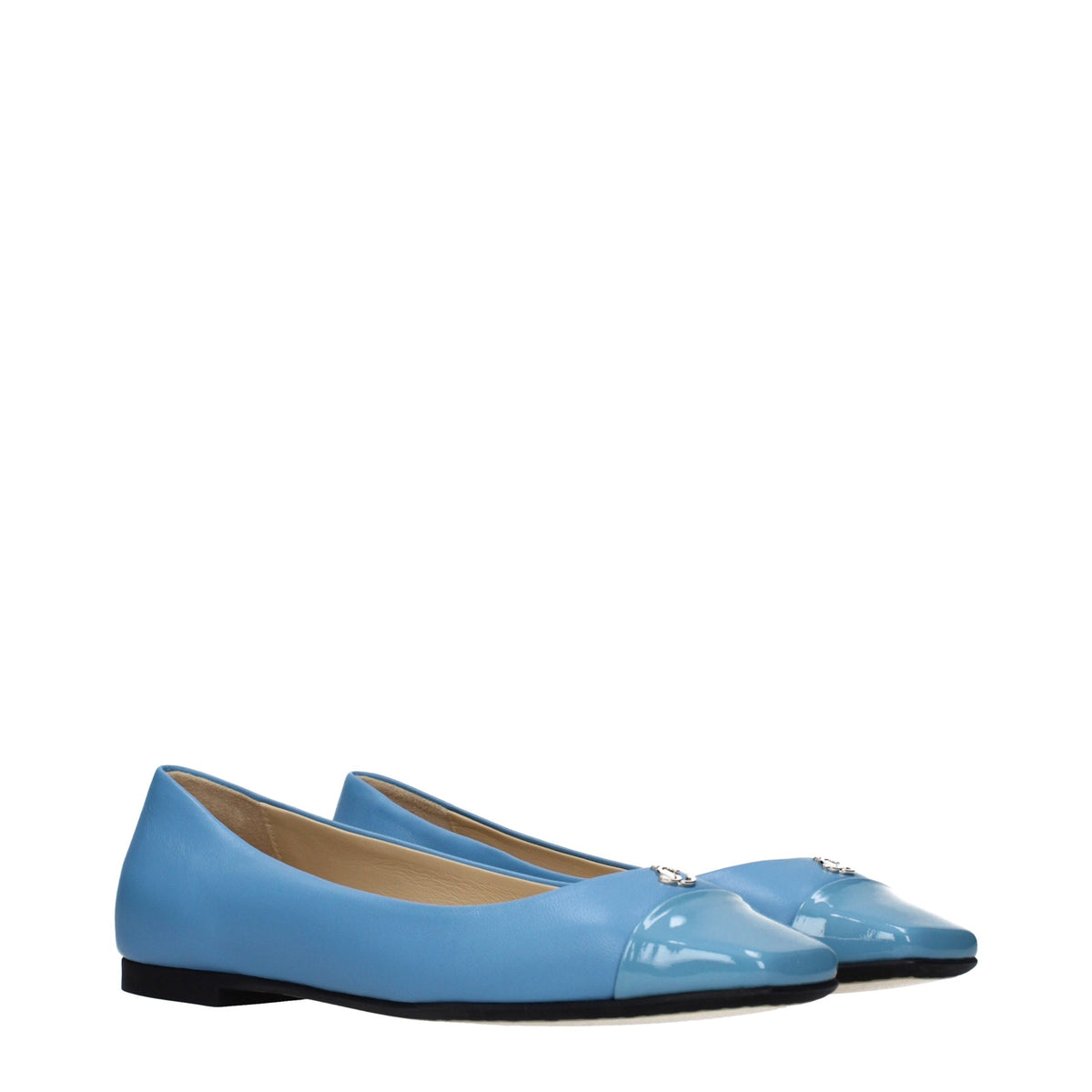 Jimmy Choo Light Blue Leather Ballet Flats for Women