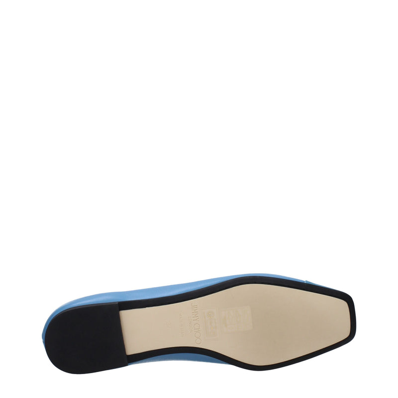 Jimmy Choo Light Blue Leather Ballet Flats for Women