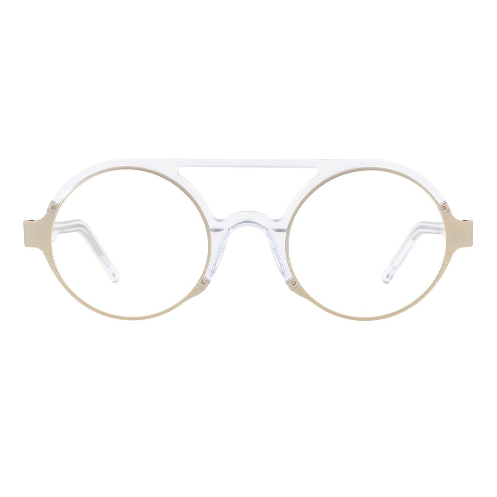 Andy Wolf Gold Metal & Plastic Round Glasses (Frames)