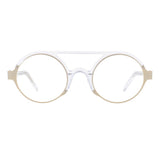 Andy Wolf Gold Metal & Plastic Round Glasses (Frames)