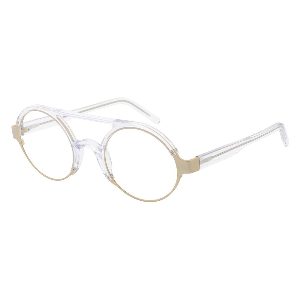 Andy Wolf Gold Metal & Plastic Round Glasses (Frames)