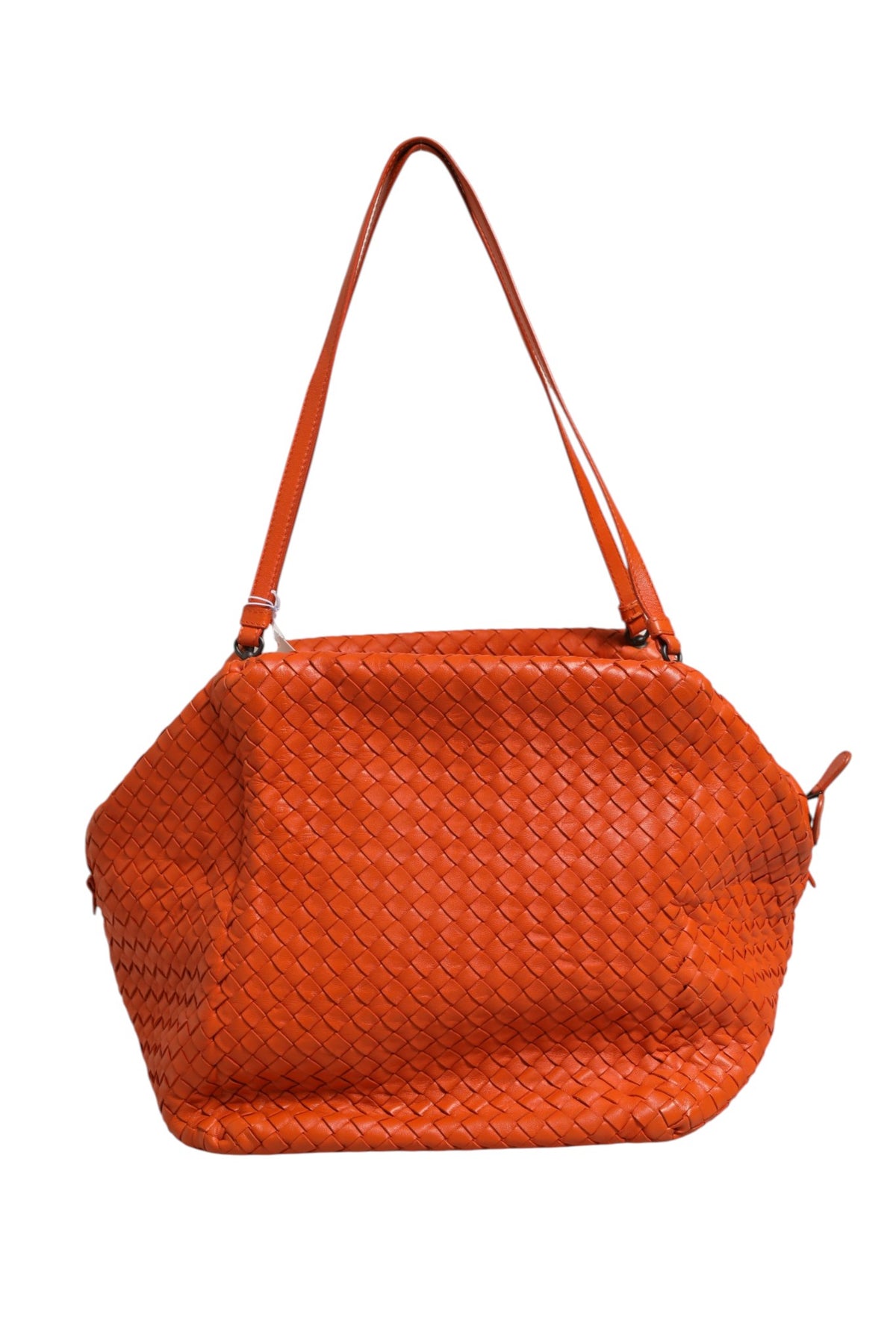 Bottega Veneta Intrecciato Nappa Leather Cube Bag - Orange