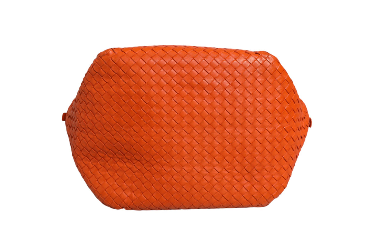 Bottega Veneta Intrecciato Nappa Leather Cube Bag - Orange
