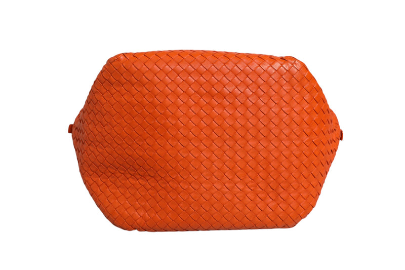 Bottega Veneta Intrecciato Nappa Leather Cube Bag - Orange