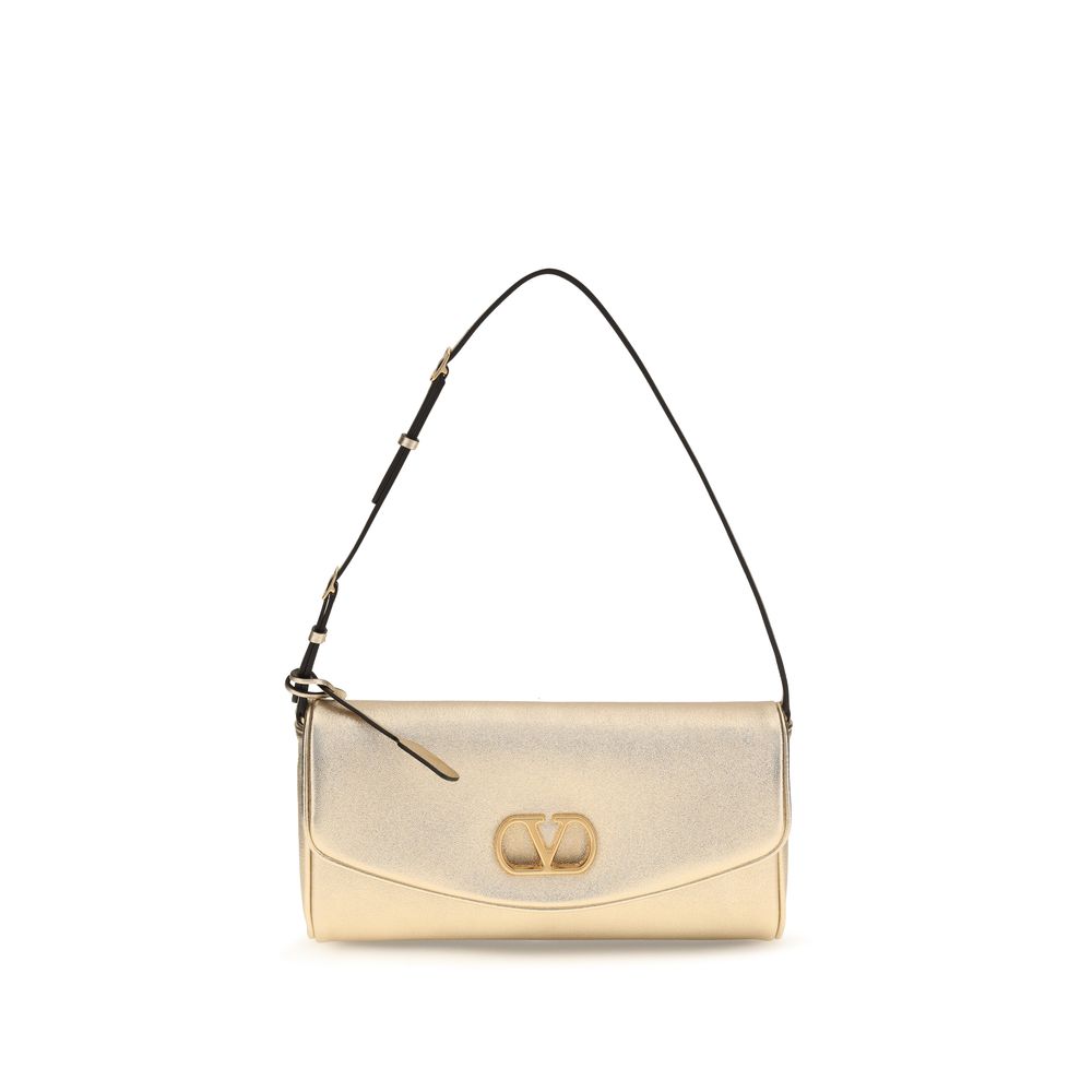 Sac bandoulière Valentino Garavani doré en cuir d'agneau Ovis Aries