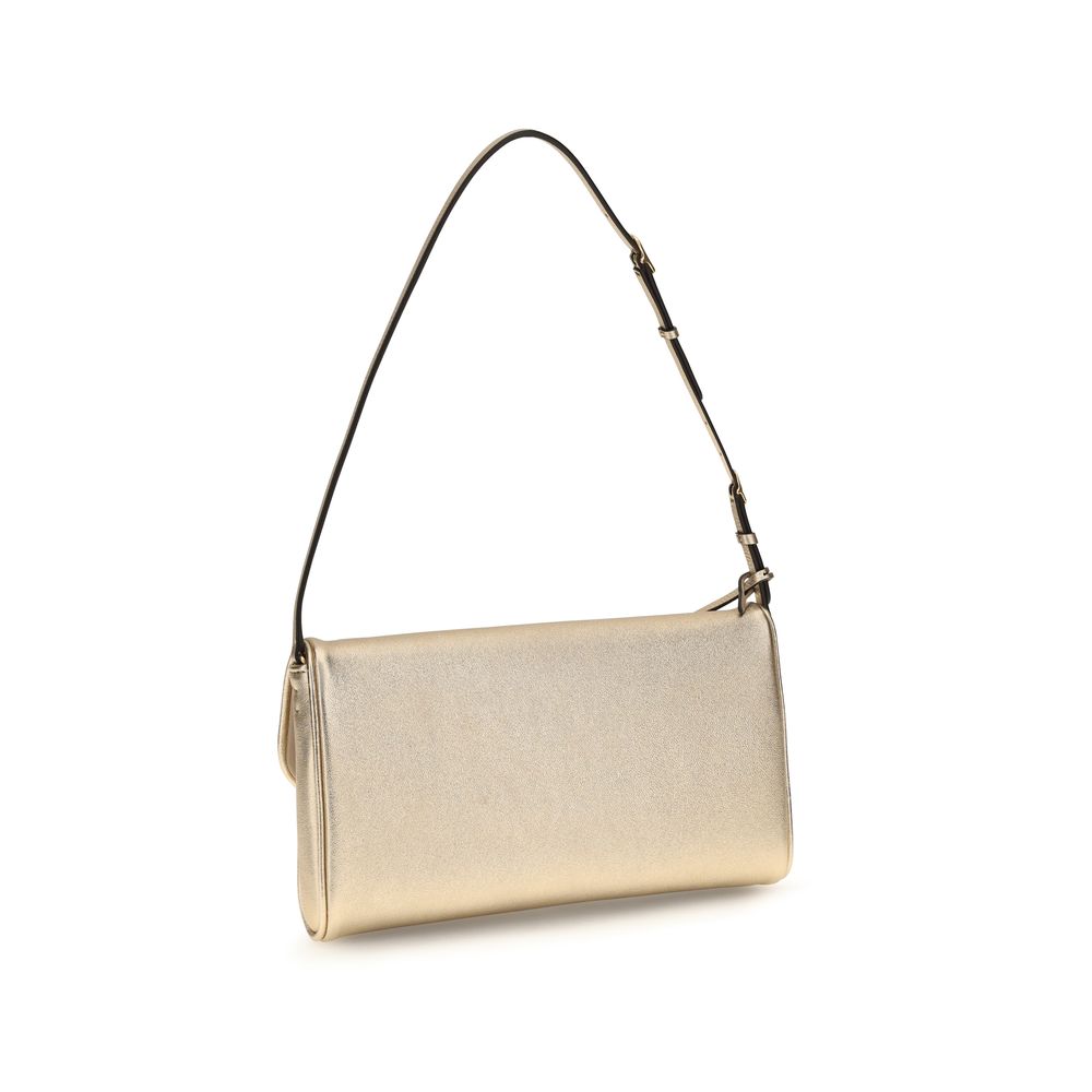 Sac bandoulière Valentino Garavani doré en cuir d'agneau Ovis Aries