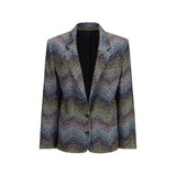Blazer en Viscose Lamé Multicolore Missoni