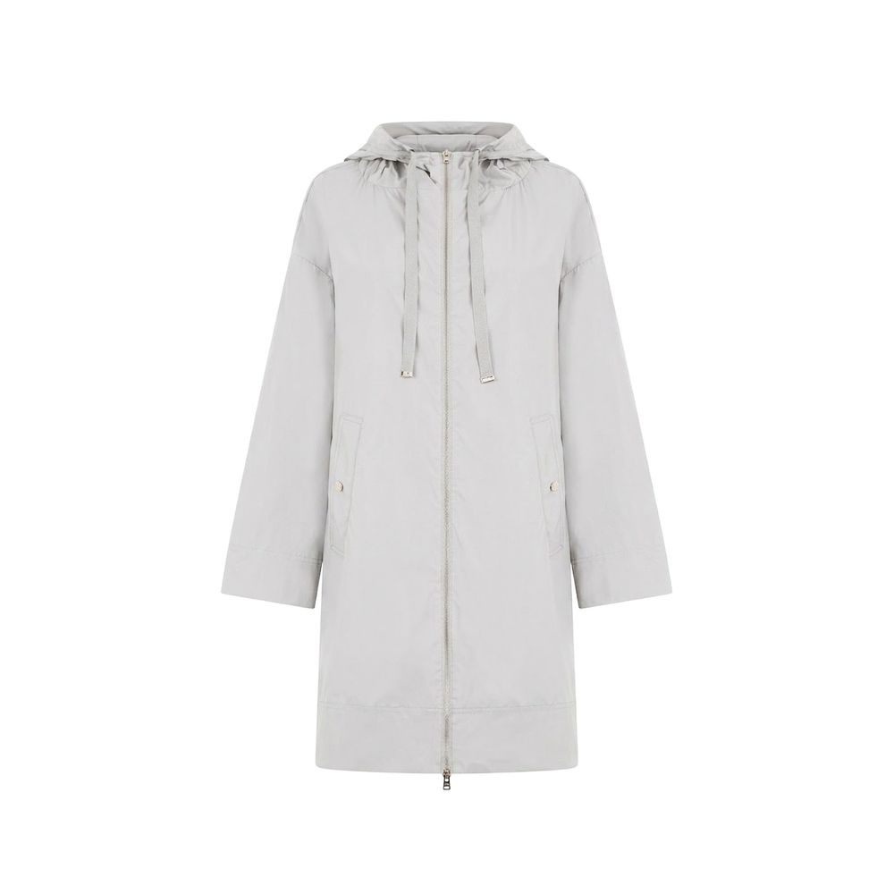 Herno Gray Elastane Coat for Women