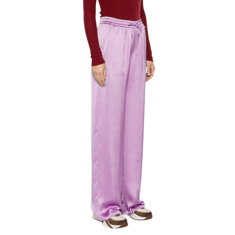 Herno Purple Polyester Casual Pants for Women