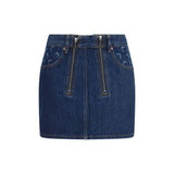 Marine Serre Blue Cotton Mini Skirt - Modern & Structured Design