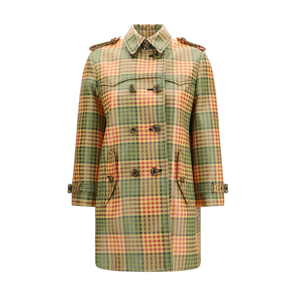 Burberry Summerside Check Multicolor Trench Coat
