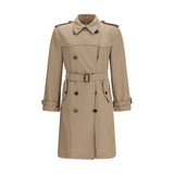 Burberry Brown Silk Trench Coat - Iconic Double-Breasted Design