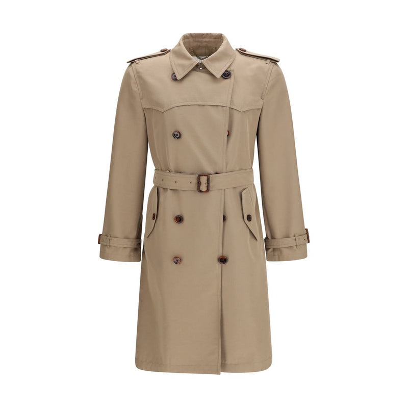 Burberry Brown Silk Trench Coat - Timeless Elegance