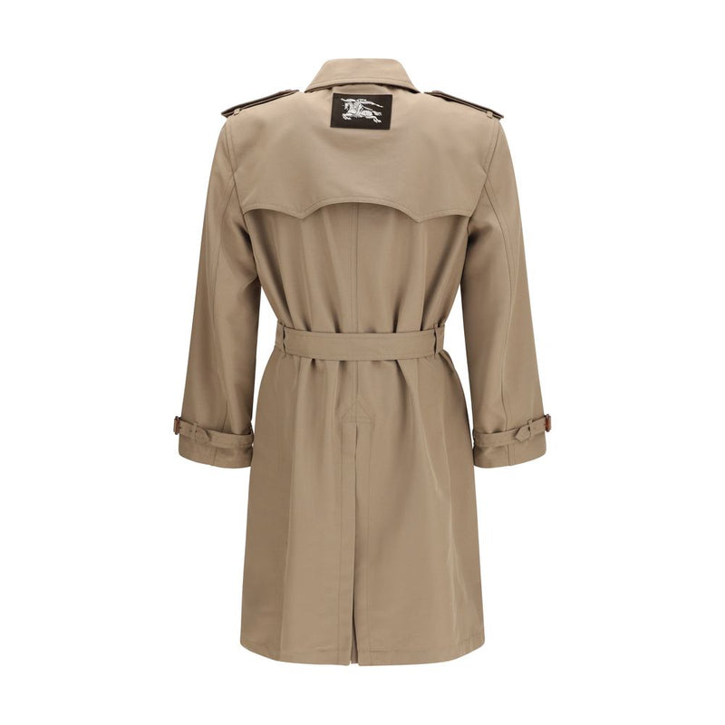 Burberry Brown Silk Trench Coat - Timeless Elegance