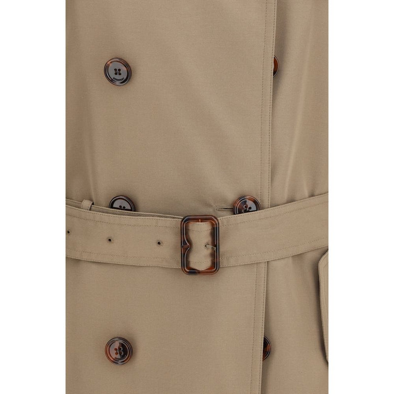Burberry Brown Silk Trench Coat - Timeless Elegance