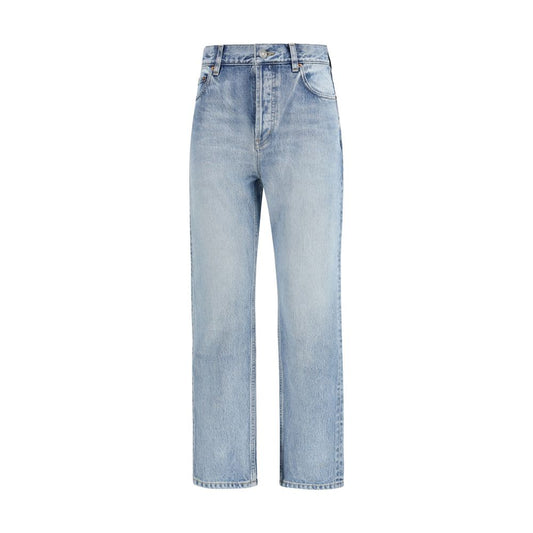 Saint Laurent South 90s Blue Cotton Cropped Jeans for Women