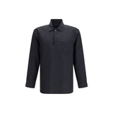 Deperlu Black Linen Dress Shirt - Relaxed Elegance for Men