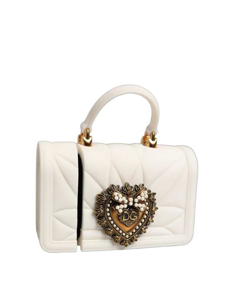 Dolce & Gabbana White Silicone Devotion Heart AirPods Case