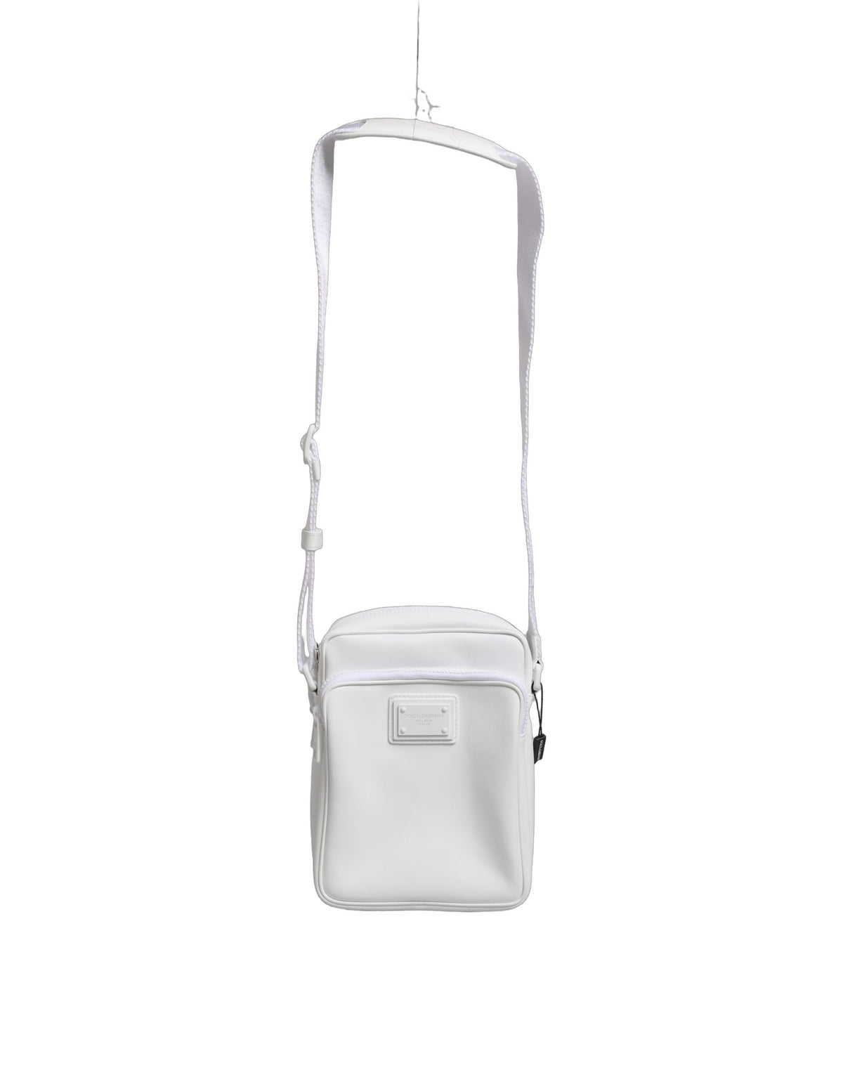 Dolce & Gabbana White Logo Plaque Crossbody Shoulder Bag for Men