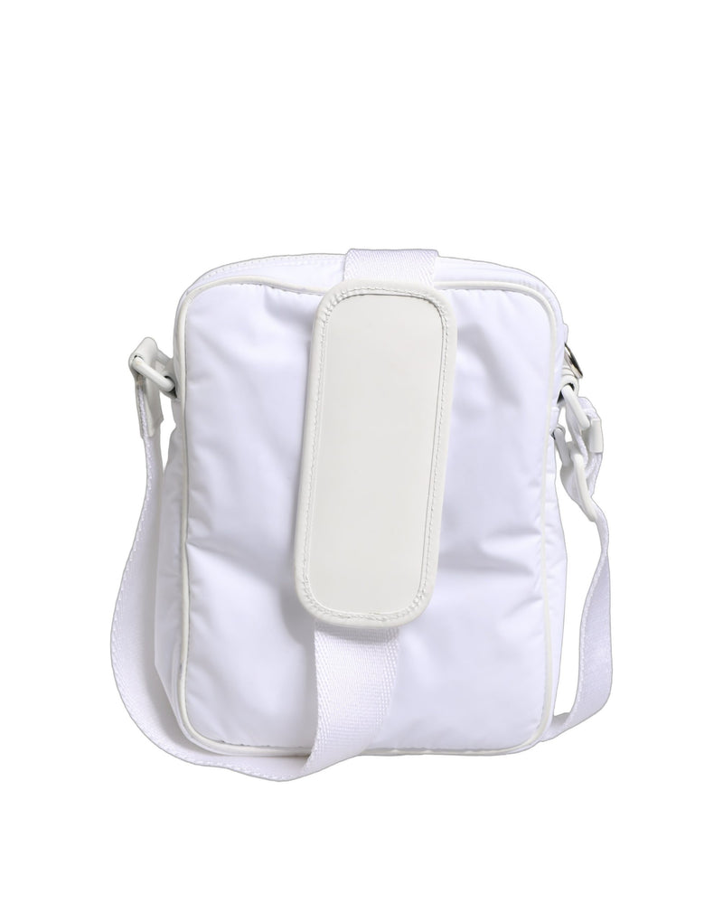 Dolce & Gabbana White Logo Plaque Crossbody Shoulder Bag