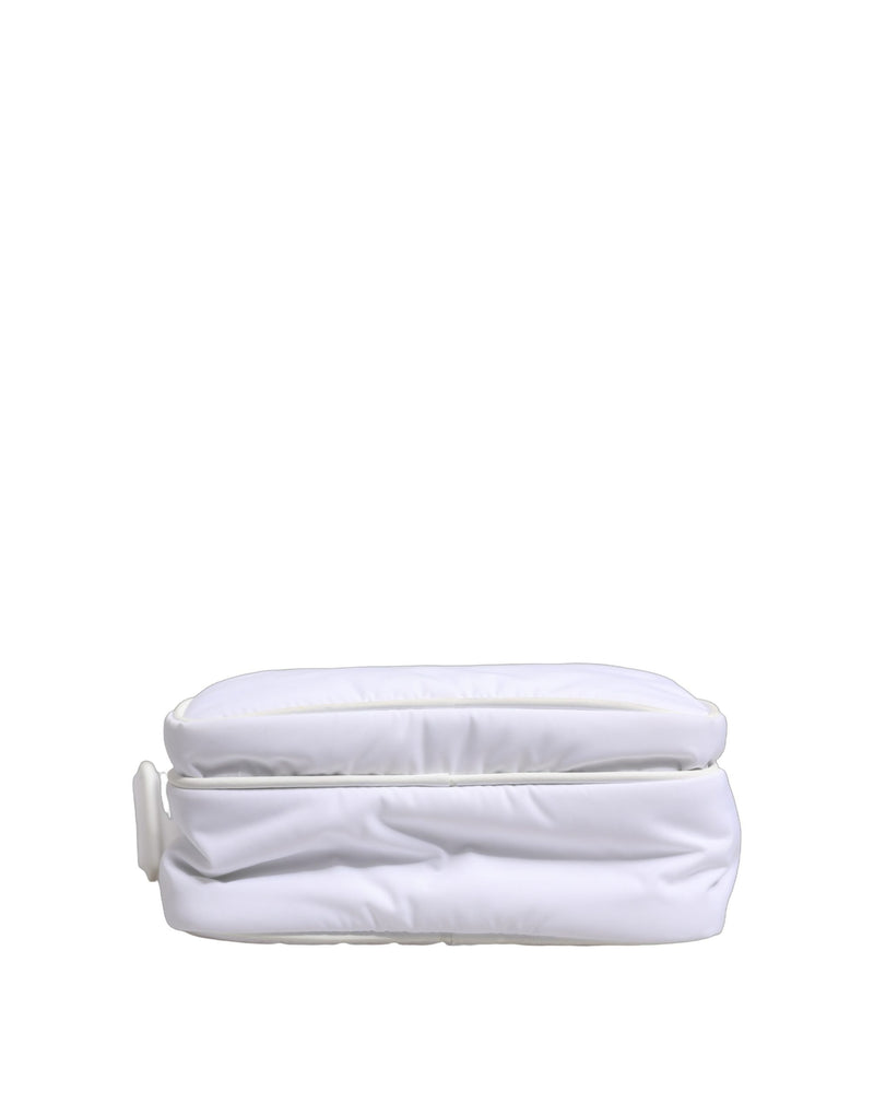 Dolce & Gabbana White Logo Plaque Crossbody Shoulder Bag