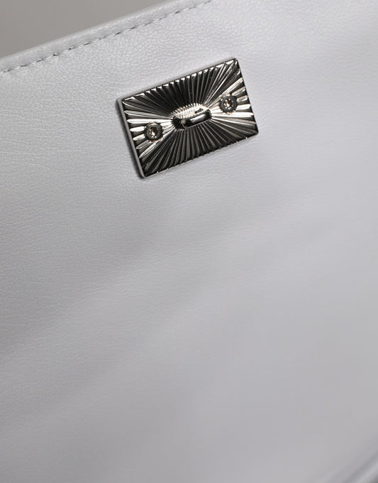 Dolce & Gabbana White Logo Plaque Crossbody Shoulder Bag