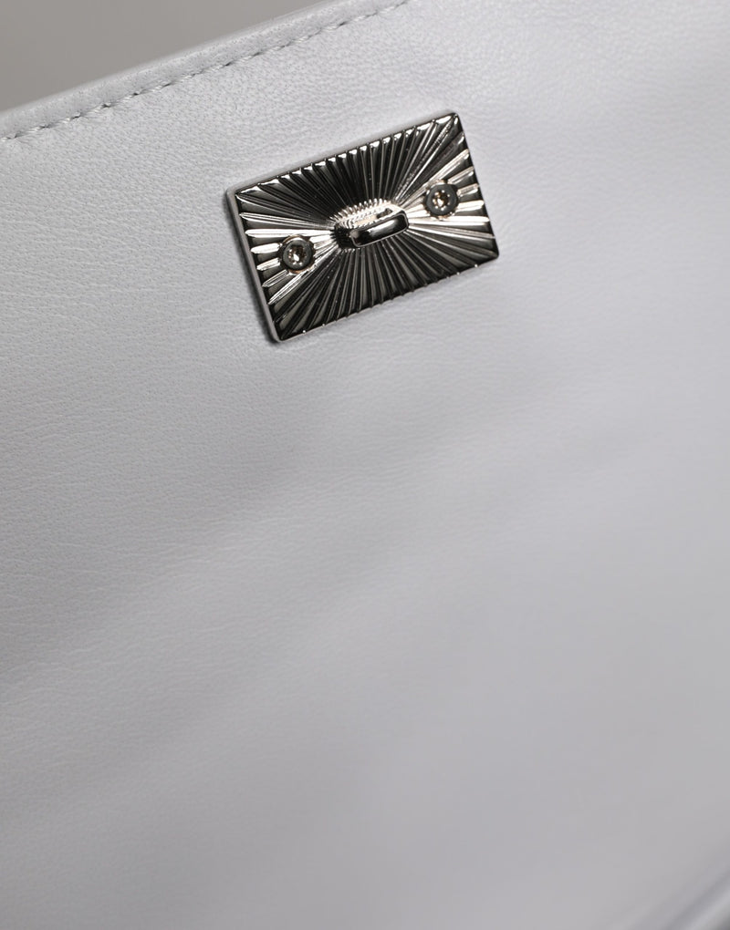 Dolce & Gabbana White Logo Plaque Crossbody Bag for Women