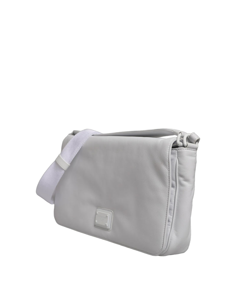 Dolce & Gabbana White Logo Plaque Crossbody Bag for Women