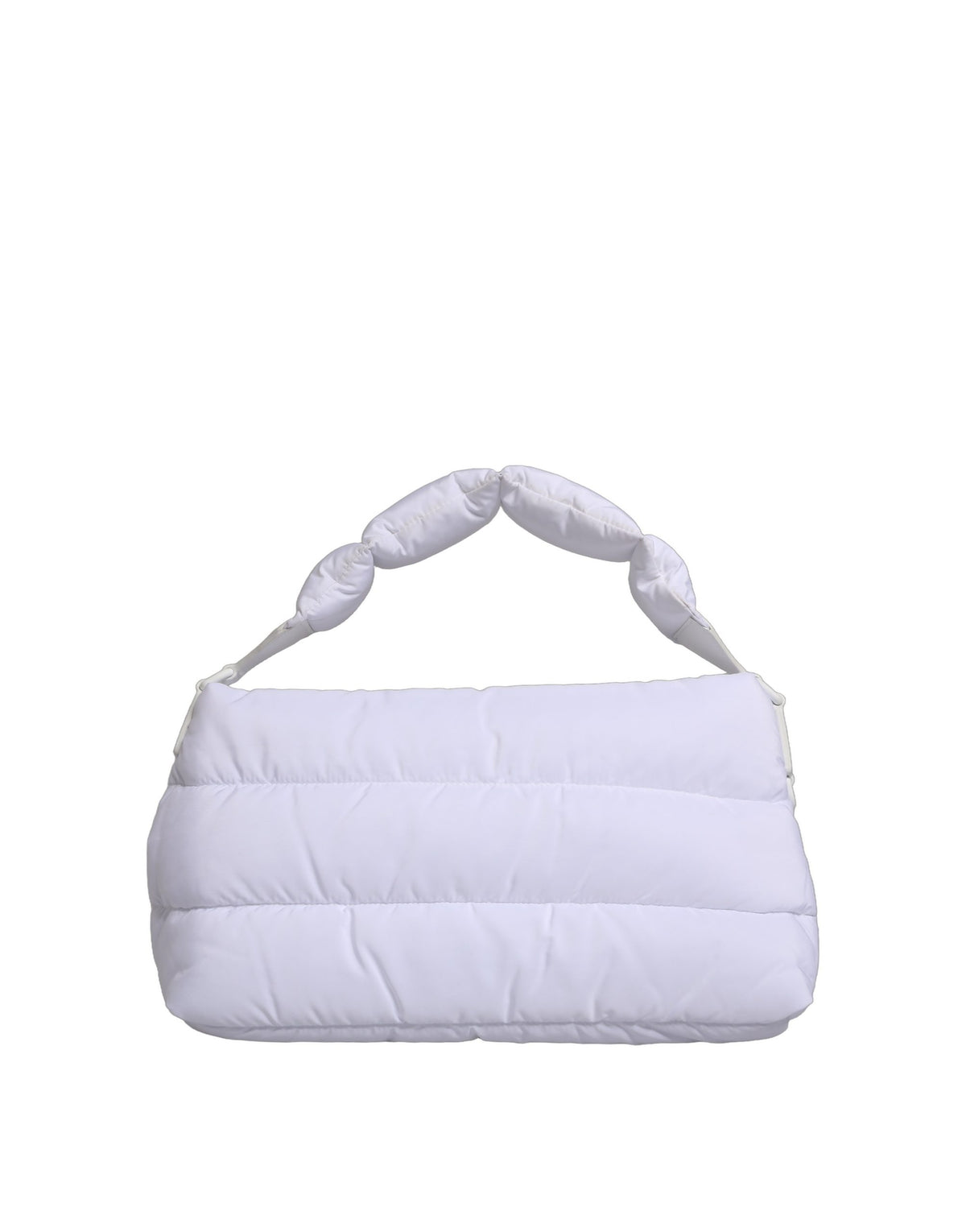 Dolce & Gabbana White Logo Plaque Quilted Shoulder Bag