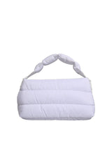 Dolce & Gabbana White Logo Plaque Quilted Shoulder Bag