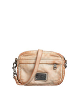 Dolce & Gabbana Beige Vintage Leather Logo Plaque Shoulder Bag