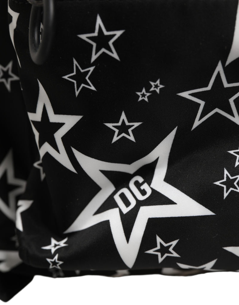 Dolce & Gabbana Black Millenial Stars Nylon Travel Backpack