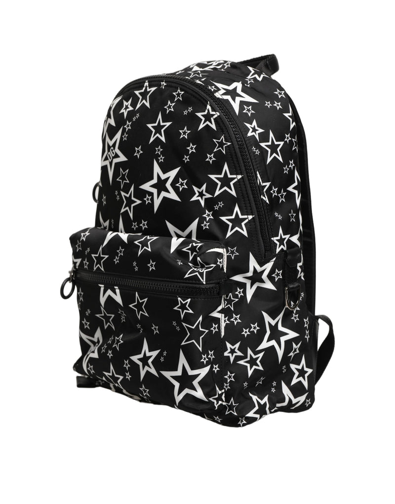 Dolce & Gabbana Black Millenial Stars Nylon Travel Backpack