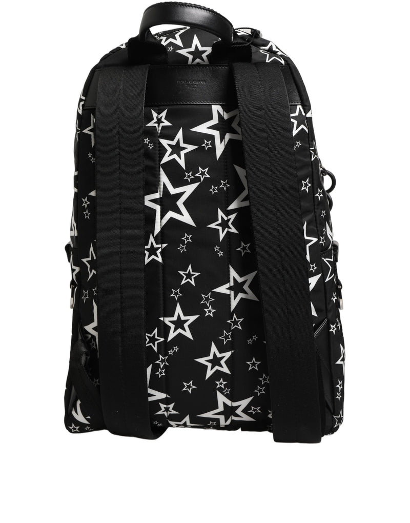 Dolce & Gabbana Black Millenial Stars Nylon Travel Backpack