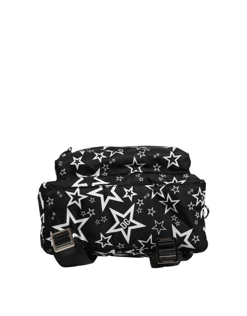 Dolce & Gabbana Black Millenial Stars Nylon Travel Backpack