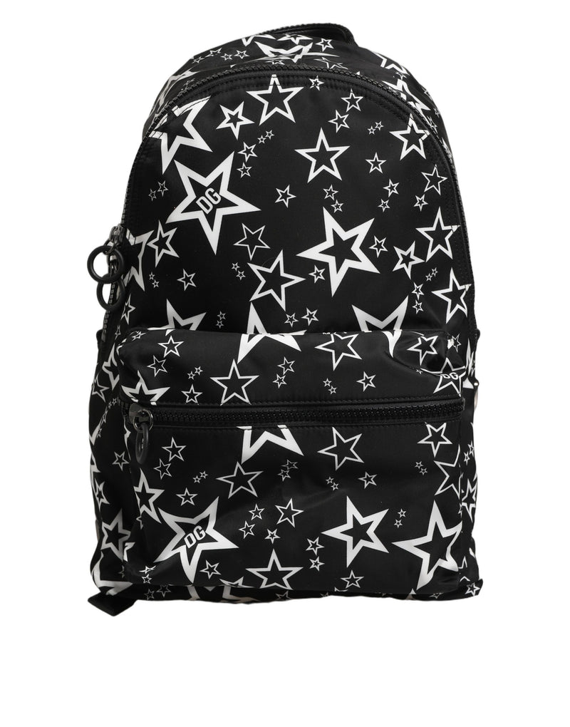 Dolce & Gabbana Black Millenial Stars Nylon Travel Backpack