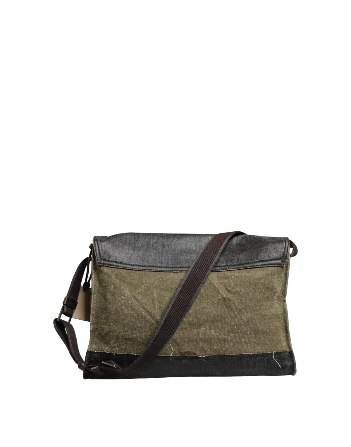 Dolce & Gabbana Military Green Two Tone Messenger Shoulder Bag