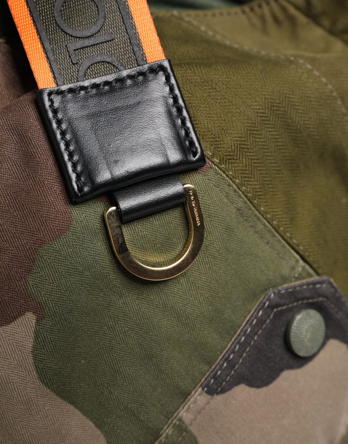 Dolce & Gabbana Military Green Patchwork Rucksack Backpack