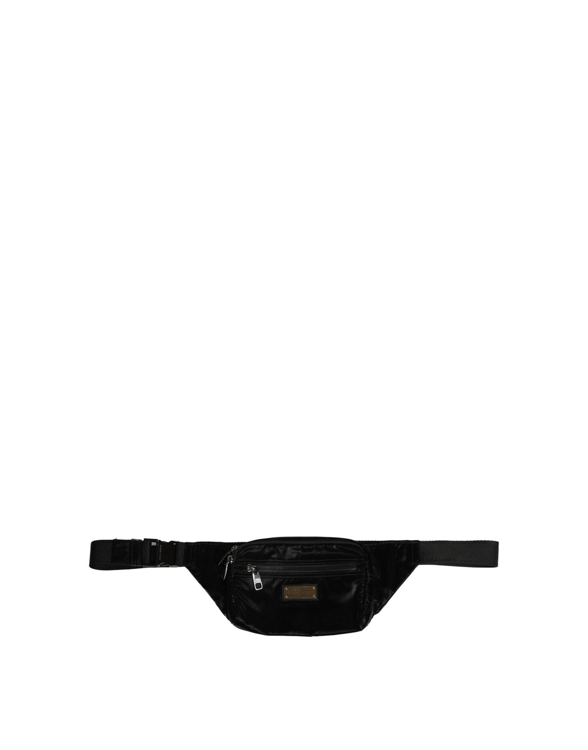 Dolce & Gabbana Black Nylon Brass Plate Bumbag Waist Fanny Pack