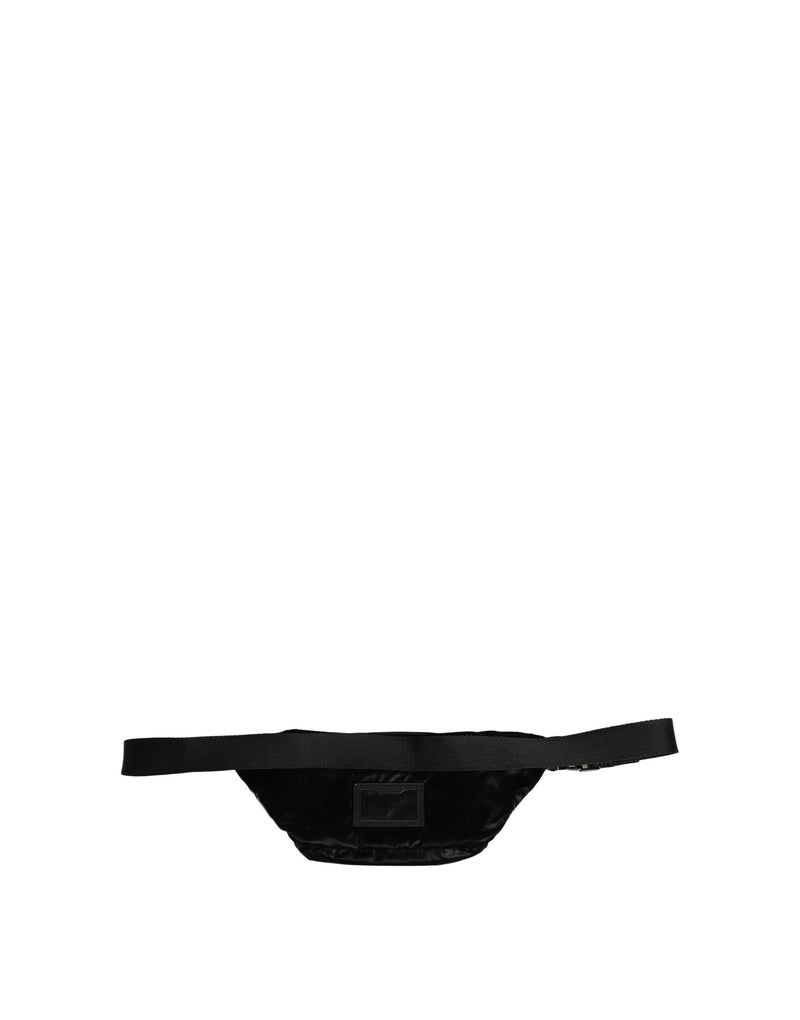 Dolce & Gabbana Black Nylon Brass Plate Bumbag Waist Fanny Pack