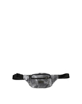 Dolce & Gabbana Black Nylon Brass Plate Camouflage Waist Fanny Pack