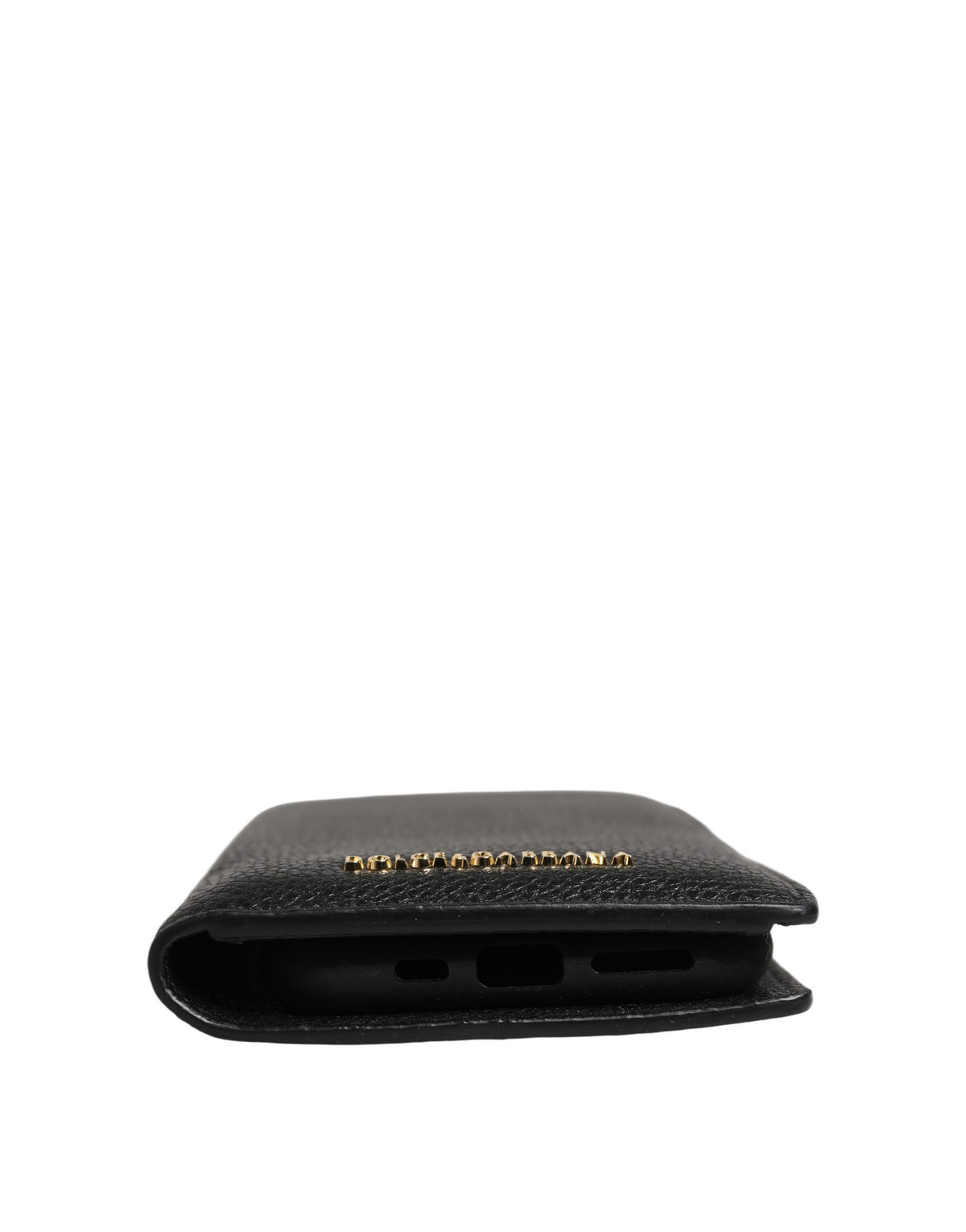 Dolce & Gabbana Case Flip Cover en Cuir de Veau Noir pour iPhone 11 Pro