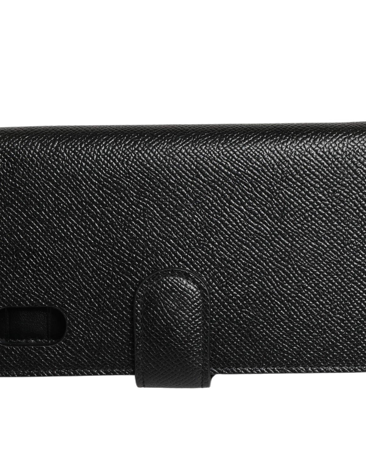 Dolce & Gabbana Case Flip Cover en Cuir Noir pour iPhone X - XS