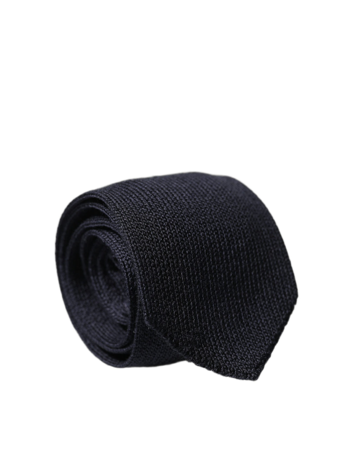 Dolce & Gabbana Dark Blue Solid 100% Silk Adjustable Necktie