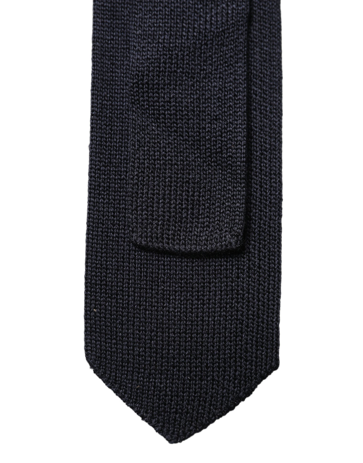 Dolce & Gabbana Dark Blue Solid 100% Silk Adjustable Necktie