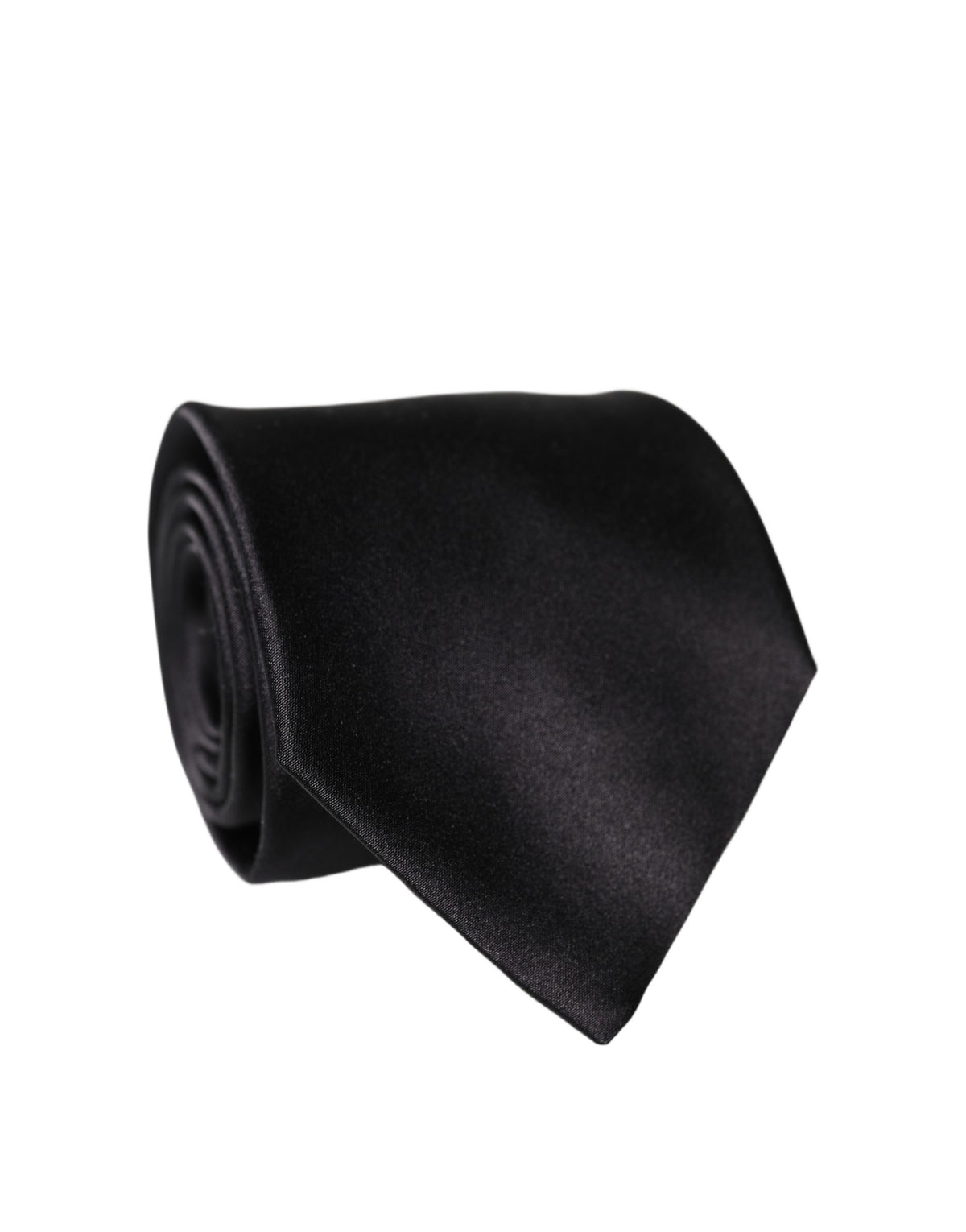 Dolce & Gabbana Brown Logo Embroidery Silk Adjustable Necktie